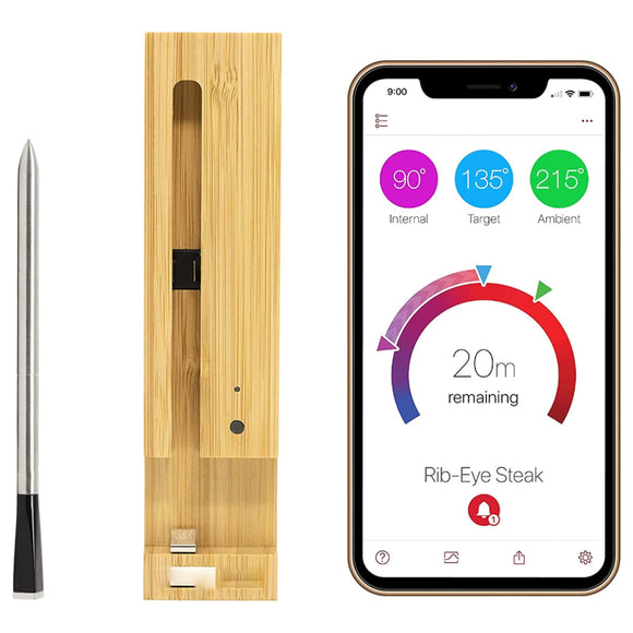 Smart Wireless Bluetooth Barbecue Thermometer Food Temperature- 40 ~ 85 /Furnace Temperature Measurement 0 ~ 275  for Android 8.0 and IOS