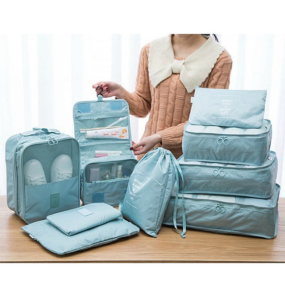 5/7/9 Pieces Waterproof Travel Organizer Waterproof Multi-function Travel Bag