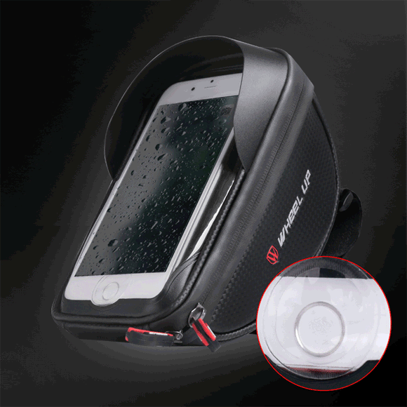 WHEEL UP 6inch Front Fingerprint Unlock Handlebar Bag Waterproof Touch Sceen Phone Holder Bags