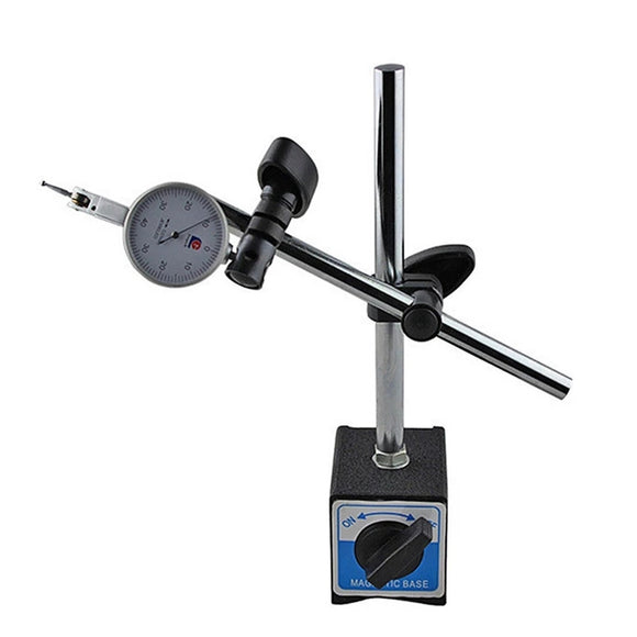 Magnetic Base Holder With Double Adjustable Pole For Dial Indicator Test Gauge Tool