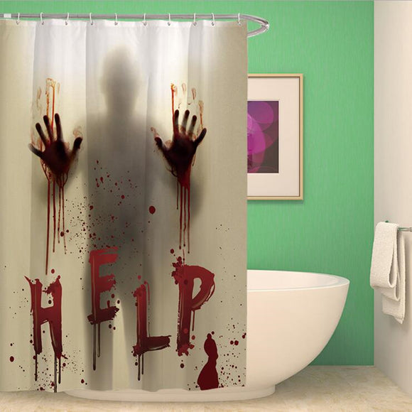 Halloween Horror Bloody Hands Helps Waterproof Shower Curtains Bathroom Decor