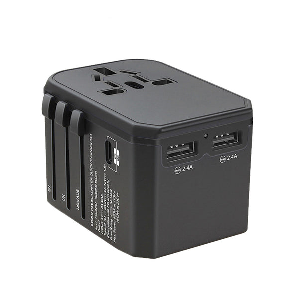 DC 5V 3A 33W Travel Adapter PD QC3.0 Fast Quick Charge USB Universal Plug Power Converter