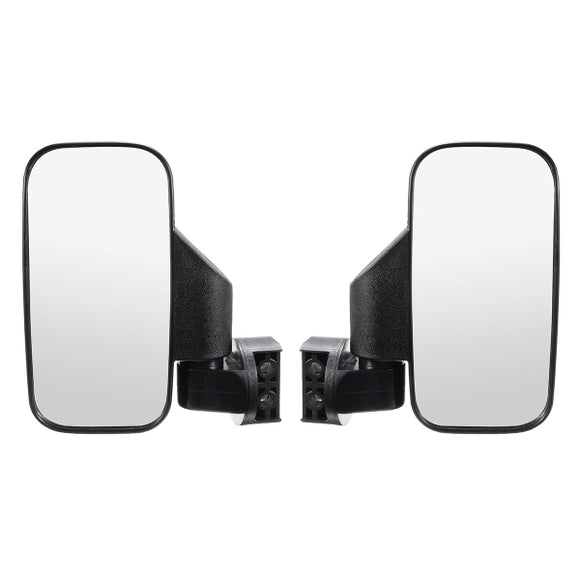 Rear Reversing Side View Mirrors Set Rectangle High Impact Break-Away For UTV/ATV Off Road