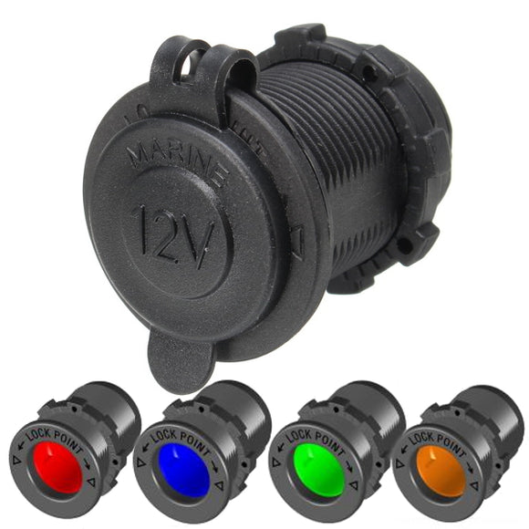 12V 20A/24V 10A 240W Waterproof Cigarette Lighter LED Socket High Power