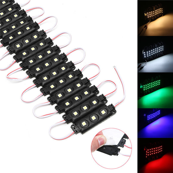 20PCS DC12V SMD5050 Waterproof 3LEDs Module Colorful Decorative Strip Light for Home