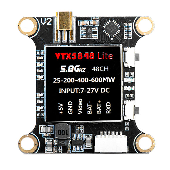 VTX5848 LITE 48CH 5.8G 25/100/200/400/600mW Switchable FPV RC Drone VTX Video Transmitter Module OSD Control