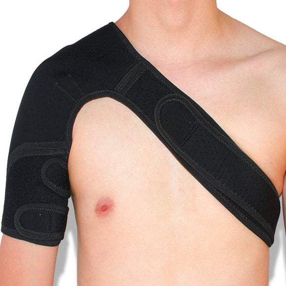 BOODUN Adjustable Shoulder Support Strap Posture Bandage Corrector Pain Relief Brace Back Support Sports Protector-Black
