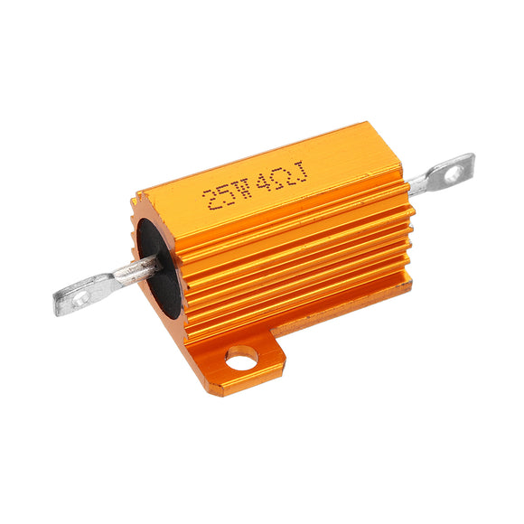 RX24 25W 4R 4RJ Metal Aluminum Case High Power Resistor Golden Metal Shell Case Heatsink Resistance Resistor