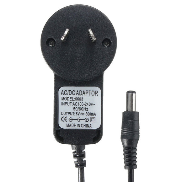 DC 6V AU Charger Mains Plug Travel Power Connections 5.5mm