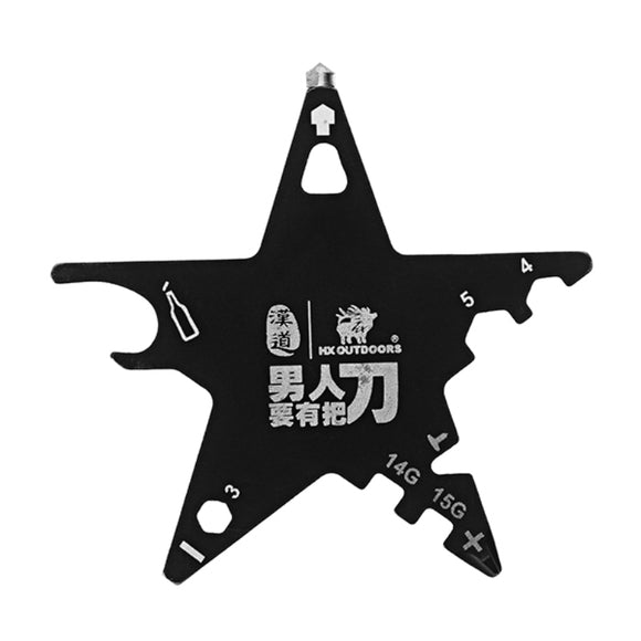 HX OUTDOORS EDC Multifunctional Tool Card Bottle Opener Spanner Breaker Screwdriver Survival Tools