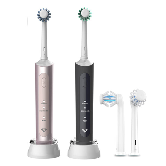 Loskii NY-602 Double Head Deep Clean Adult Smart Electric Toothbrush
