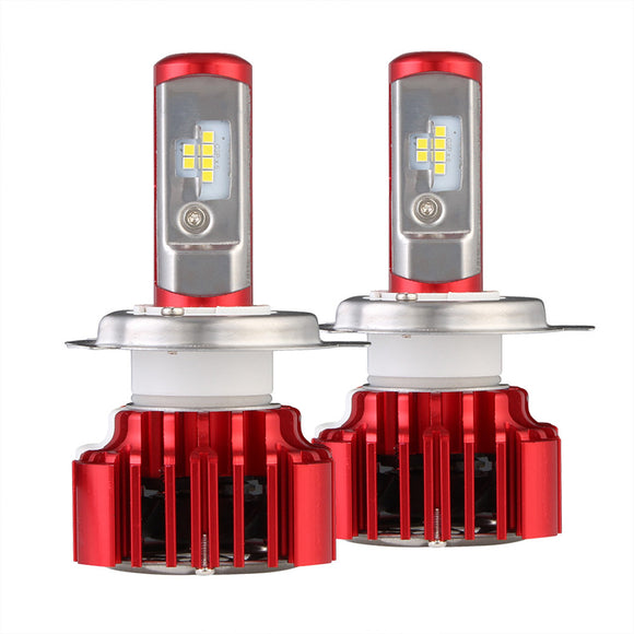 Pair H4 60W 8000LM 6000K LED Headlight Bulb Hi/Low Beam Motorcycle Car