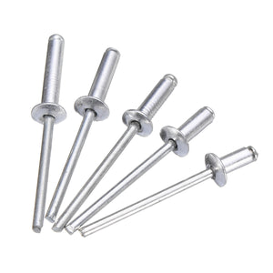 50Pcs M3.2 Aluminium Blind Rivets Pop Rivets Open End Half-Dome Head