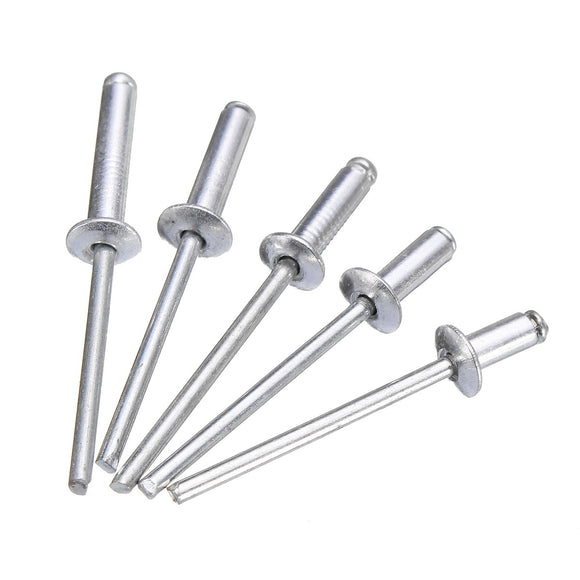 50Pcs M3.2 Aluminium Blind Rivets Pop Rivets Open End Half-Dome Head