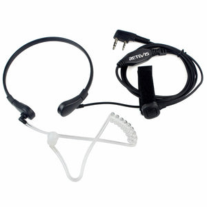 Retevis Throat Mic PTT Earpiece for Kenwood BAOFENG UV-5R Baofeng BF-888S Retevis H777