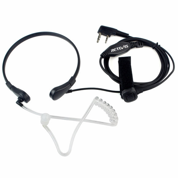 Retevis Throat Mic PTT Earpiece for Kenwood BAOFENG UV-5R Baofeng BF-888S Retevis H777