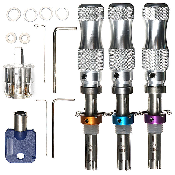 Cylinder Locksmith Repair Tool 3Pcs 7Pin Tubular Pick Tool Car & Vehicle Accessories