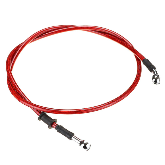 300mm-2200mm Motorcycle Braided Brake Clutch Oil Hose Line Cable Pipe Universal Red