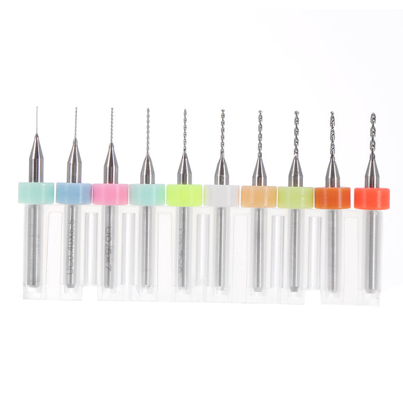 Drillpro Upagrade DB-P1 10pcs Tungsten Steel Hard Alloy PCB CNC Drill Bit For Circuit Boards