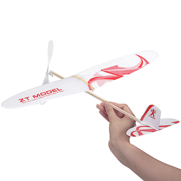 ZT Model 20Inches Assembly Elastic Rubber Band Powered DIY Foam Plane Kit Aircraft Model Educational Toy