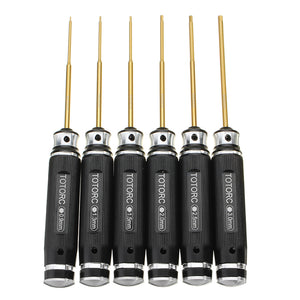 6Pcs TOTORC HSS Titanium Hex Screwdriver 0.9/1.3/1.5/2.0/2.5/3 Tool Set for RC Model