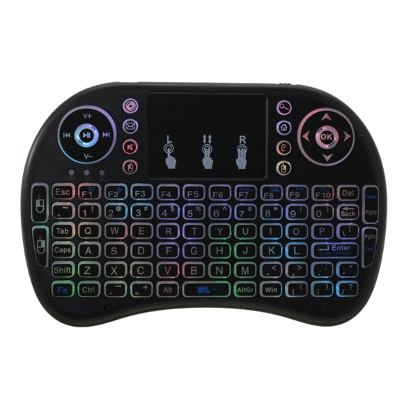Viboton I8 2.4G Wireless Colorful Marquee Backlit Mini Keyboard Touchpad Airmouse