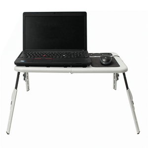 Folding Laptop Notebook Table Stand Tray Desk Holder With 2 USB Cooling Fans For Sofa Bed Lawn