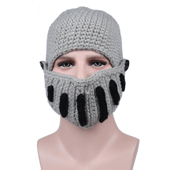 Outdoor Cycling Rome Knight Knitting Hat Winter Ski Mask Cap Manual Knitting Men Hats