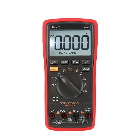 kaisi K-890 Professional LCD Digital Multimeter Electrical Handheld Digital Multimeter Tester Multimetro Ammeter Multitester