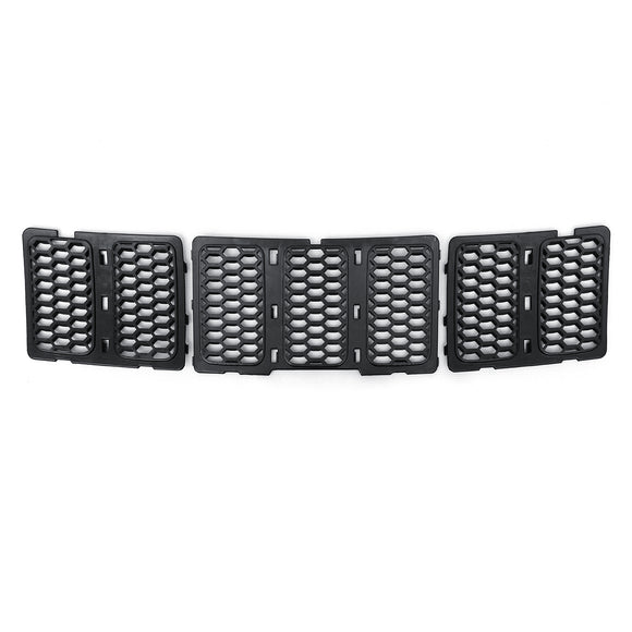 Honeycomb Front Mesh Matte Black Grille Inserts For Jeep Grand Cherokee 2014-2016