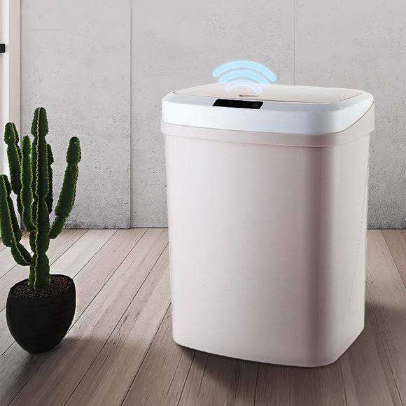 3 in 1 15L Large Automatic Trash Can Operated Touch Touchless Infrared Motion Sensor Smart Kitchen Odor Filter Deodorizer Trash Waste Bins With/ Without Battery for Home Kitchen Office