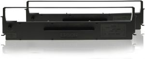 Epson s015613 black ribbon - twin pack - for epson LQ-200, 300, 400, 450, 500, 550, 570, 800, 850, 870
