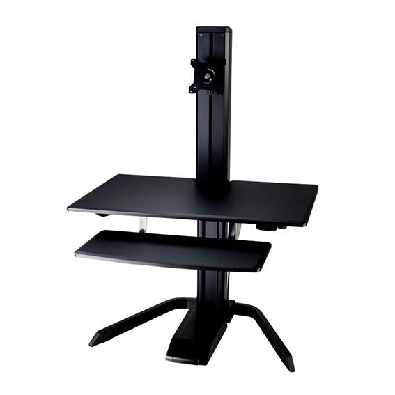 Aavara SDR720M Sit Stand Desk Riser - Motorized 115-515mm height adjustable stand for 1x lcd + keyboard tray - 30�X tilt angle adjustable