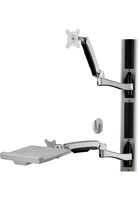 Aavara W8822 wall-mount rail system for 1x display + 1x kb - free style kb arm ( 2x arms / 3x joints)