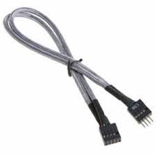 Bitfenix BFA-MSC-2io30WK-RP alchemy multisleeved(2) cable - 2pin i/o 30cm extension cable