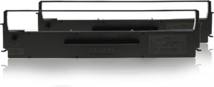 Epson s015614 black ribbon - twin pack - for epson LX300, 400, 800, 850, FX80, 85, 800, 850, 870, 880