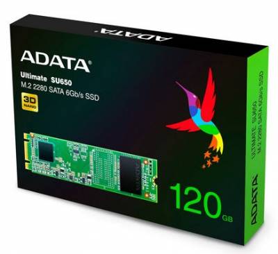 ADATA ASU650NS38-120GT-C SU650 series NGFF ( M.2 ) 3D TLC SSD , 120Gb