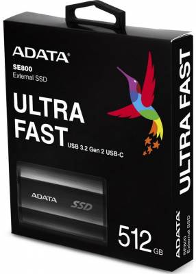 Adata ASE800-512GU32G2-CBK SE800 series , external TLC SSD 512Gb blacK