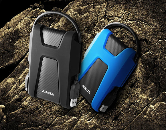 Adata HD680 series , 2Tb/2000Gb black+blacK , with built-in wrap-around cable management + blue LED indicator , triple-layer construction with silicone material for shock resistant , iP68 class waterproof