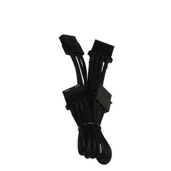 Bitfenix BFA-MSC-M3MKK-RP alchemy multisleeved(12) cable - 60cm - 1x Molex to 3x Molex spliter/extension ( 4pin power ) cable - blacK