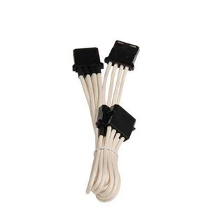 Bitfenix BFA-MSC-M3MWK-RP alchemy multisleeved(12) cable - 60cm - 1x Molex to 3x Molex spliter/extension ( 4pin power ) cable - White
