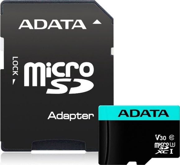ADATA AUSDX128GUi3V30SA2 128Gb miCrosdXc U3 A2 series  ( 15x11x1mm ) with SDXC adapter