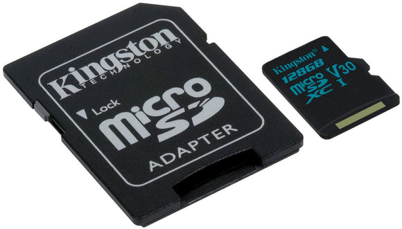 Kingston SDCG2/128GB miCroSDXC Canvas Go designed for HD+Hi-Res filming