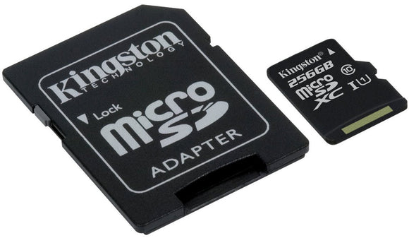 Kingston SDCS/256GB miCroSDXC Canvas Series designed for HD+Hi-Res filming