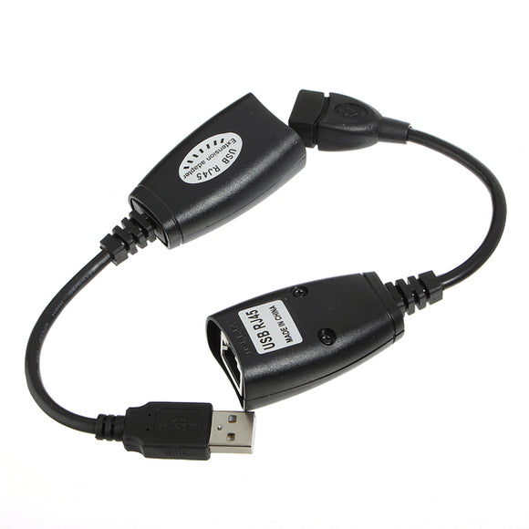 USB CAT5/CAT5E/6 RJ45 LAN EXTENSION ADAPTER CABLE 150ft