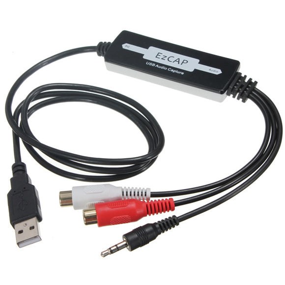 EzCAP 3.5mm RCA to USB 2.0 Audio OGG MP3 WAV Capture Converter Adapter