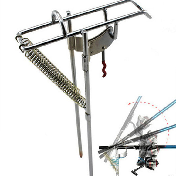 Double Spring Fishing Stand Bracket Fishing Rod Pole Stand Support