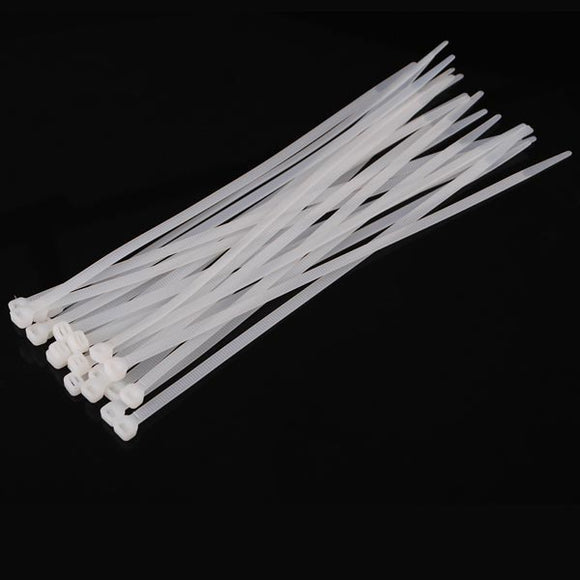 500pcs Milk White Nylon Cable Ties Zip Ties 2.7mmx150mm/200mm
