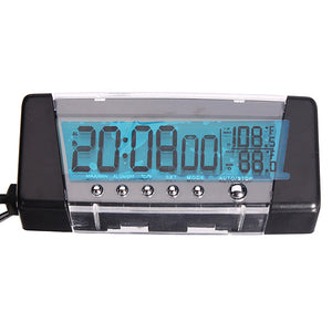 T09 Car Indoor / Outdoor Thermometer LCD Clock Display