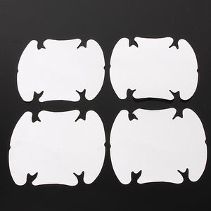 4Pcs Car Door Wrist Handles Protective Film Vinyl Stickers Transparent